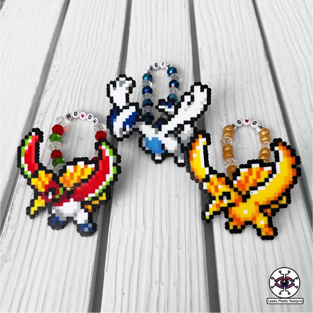 Lugia Ho-Oh and Gold Ho-Oh Kandi Bracelets